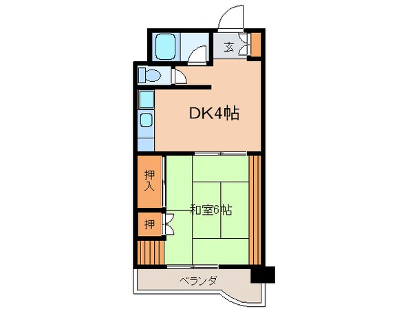 ハイツ東大手の物件間取画像